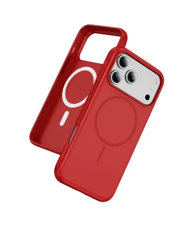 Coque iPhone 17 Pro Max Antichoc MagSafe avec Grip Texturé Rouge - photo 11