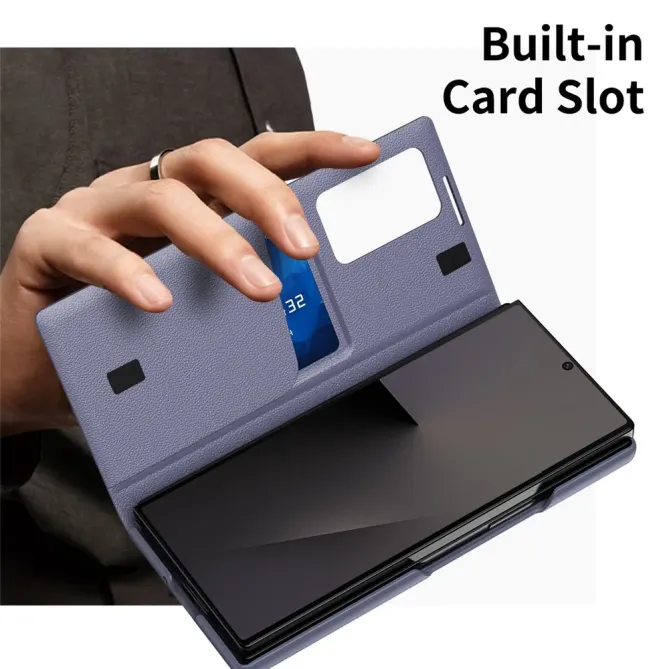 Housse Samsung Galaxy Z Fold 7 avec fenêtre intelligente et porte-cart