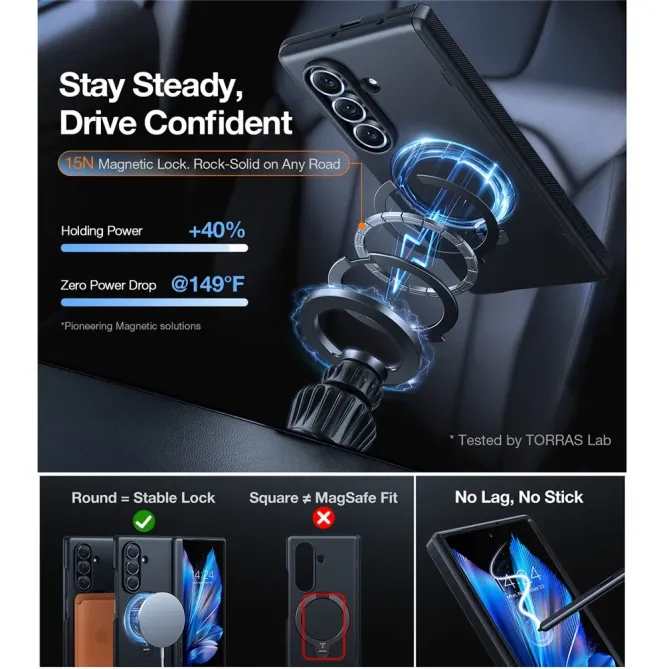 Coque Samsung Galaxy Z Fold 7 | TORRAS avec Support MagSafe