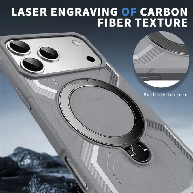 Coque iPhone 17 Pro Max Antichoc Militaire MagSafe avec Anneau-Support