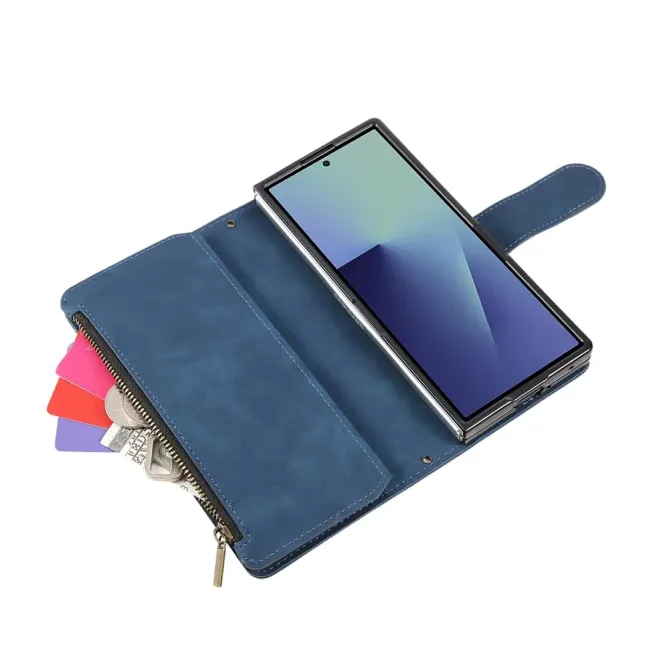 Housse Samsung Galaxy Z Fold 7 Portefeuille Effet Daim | NOMADE