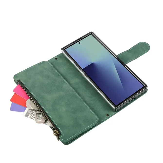 Housse Samsung Galaxy Z Fold 7 Portefeuille Effet Daim | NOMADE