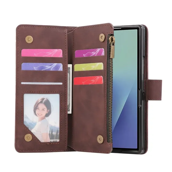 Housse Samsung Galaxy Z Fold 7 Portefeuille Effet Daim | NOMADE