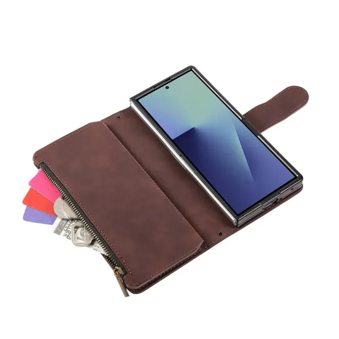 Housse Samsung Galaxy Z Fold 7 Portefeuille Effet Daim | NOMADE