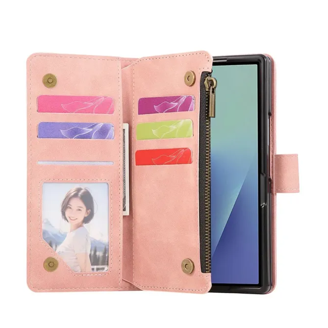 Housse Samsung Galaxy Z Fold 7 Portefeuille Effet Daim | NOMADE