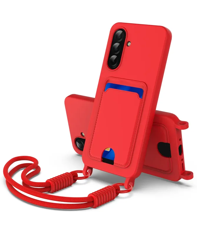 Coque Dragonne Samsung Galaxy S25 FE Silicone avec Porte-Carte