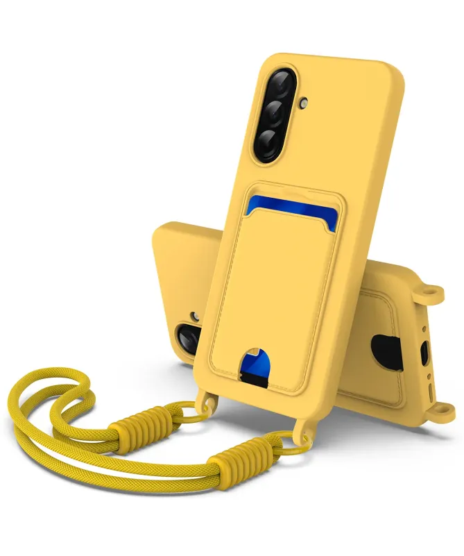 Coque Dragonne Samsung Galaxy S25 FE Silicone avec Porte-Carte