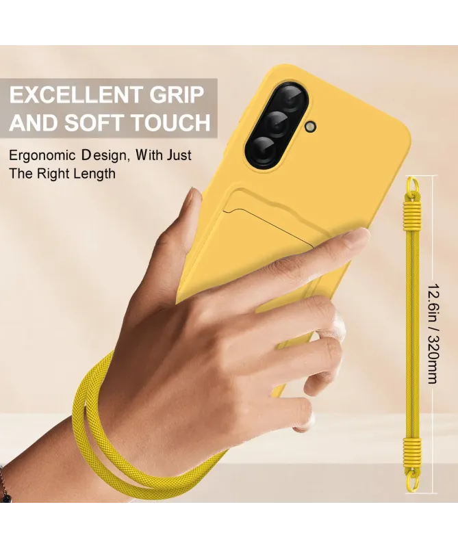 Coque Dragonne Samsung Galaxy S25 FE Silicone avec Porte-Carte
