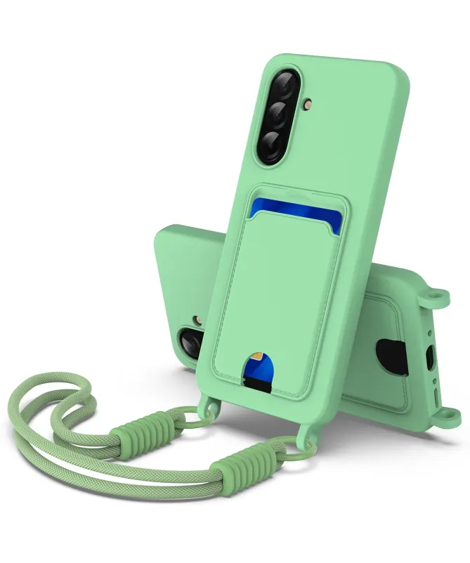 Coque Dragonne Samsung Galaxy S25 FE Silicone avec Porte-Carte