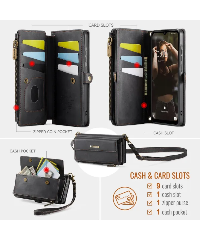 Housse Samsung Galaxy S25 FE à Bandoulière Portefeuille | C39