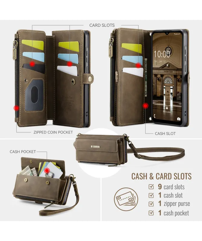 Housse Samsung Galaxy S25 FE à Bandoulière Portefeuille | C39