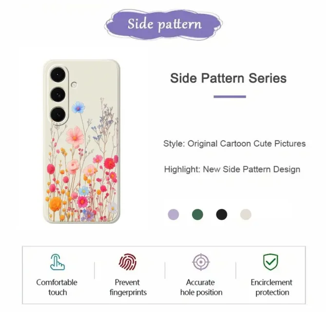 Coque Samsung Galaxy S25 FE Illustration Fleurs Sauvages Colorées