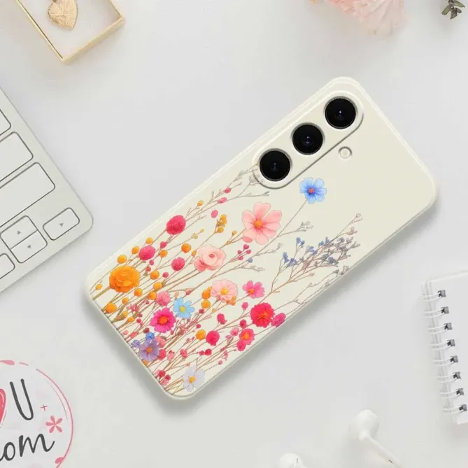 Coque Samsung Galaxy S25 FE Illustration Fleurs Sauvages Colorées