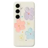 Coque Samsung Galaxy S25 FE Motif Fleurs 3D en Relief Pastel