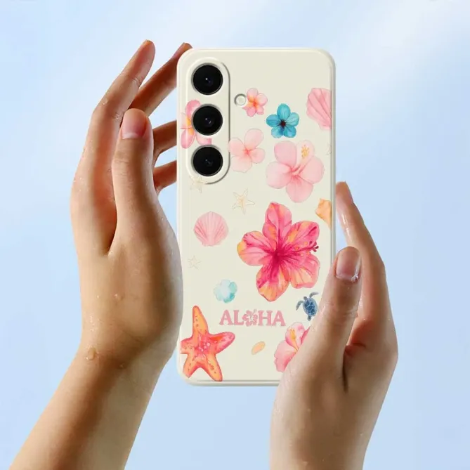 Coque Samsung Galaxy S25 FE Motif Hawaïen Aloha Aquarelle