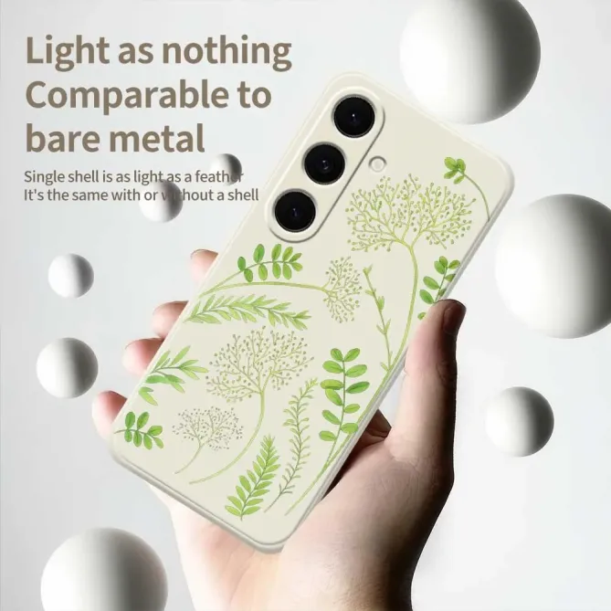 Coque Samsung Galaxy S25 FE Brindilles Vertes
