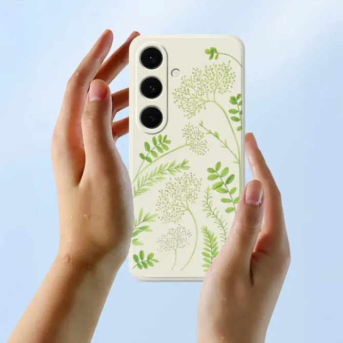 Coque Samsung Galaxy S25 FE Brindilles Vertes