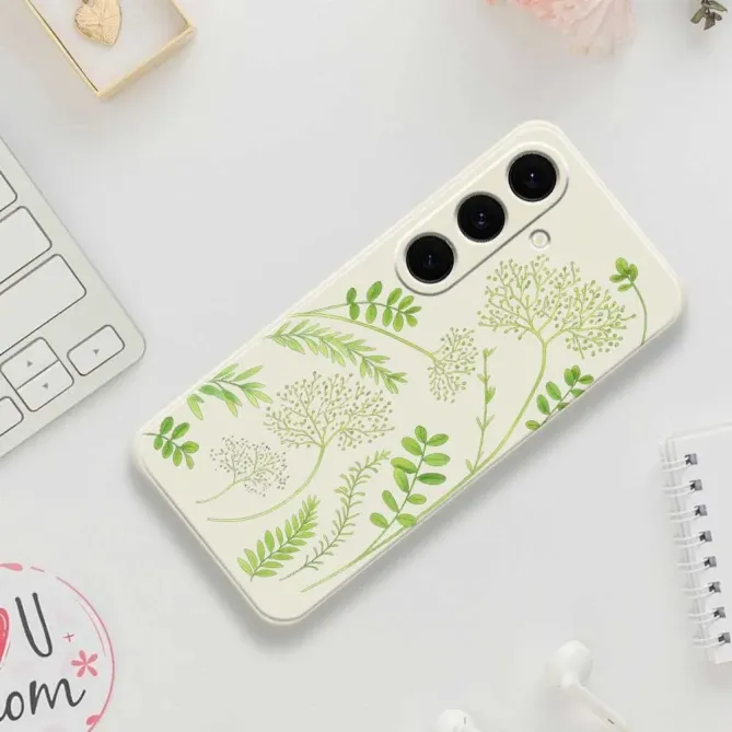 Coque Samsung Galaxy S25 FE Brindilles Vertes