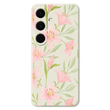 Coque Samsung Galaxy S25 FE Motif Fleurs de Lys Aquarelle