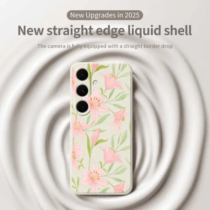 Coque Samsung Galaxy S25 FE Motif Fleurs de Lys Aquarelle