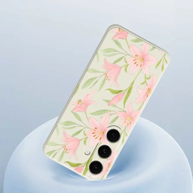 Coque Samsung Galaxy S25 FE Motif Fleurs de Lys Aquarelle