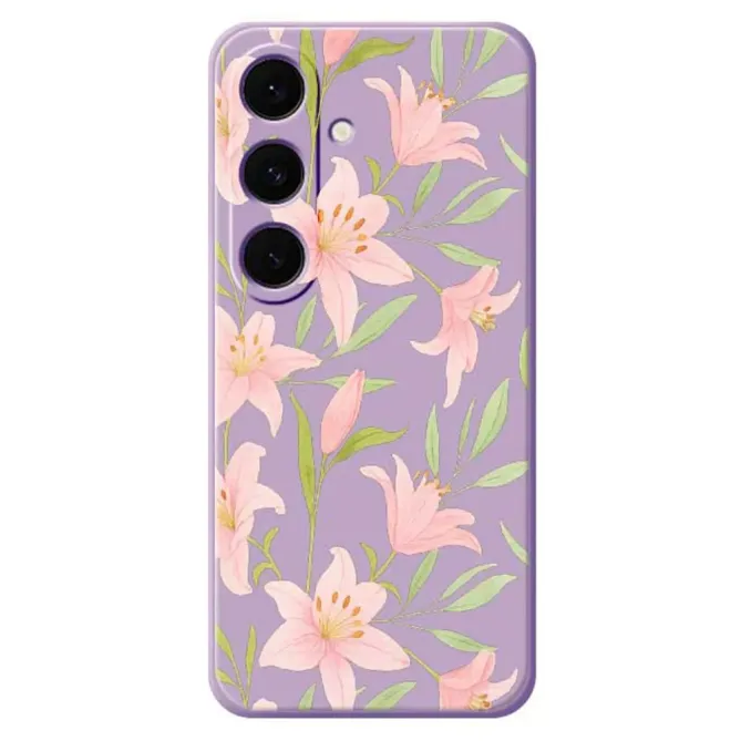Coque Samsung Galaxy S25 FE Motif Fleurs de Lys Aquarelle