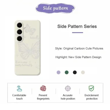 Coque Samsung Galaxy S25 FE Motif Papillons Argentés en Filigrane