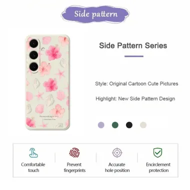 Coque Samsung Galaxy S25 FE Motif Hibiscus et Coquillages Aquarelle