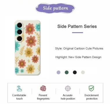 Coque Samsung Galaxy S25 FE Motif Fleurs Vintage Années 70