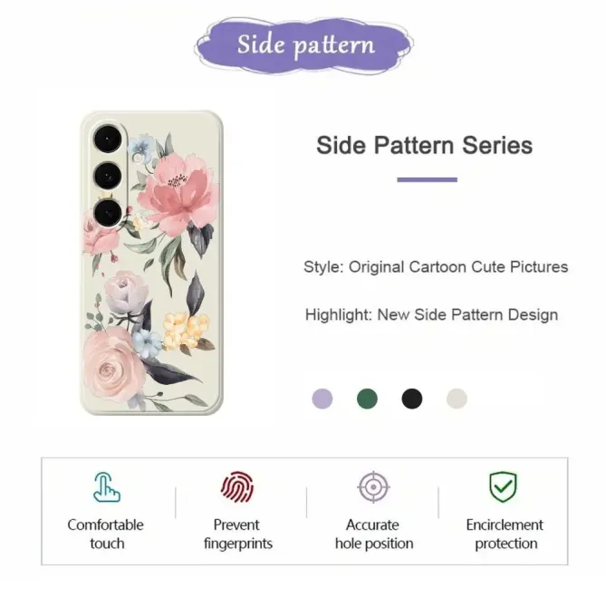 Coque Samsung Galaxy S25 FE Motif Fleurs Aquarelle Vintage