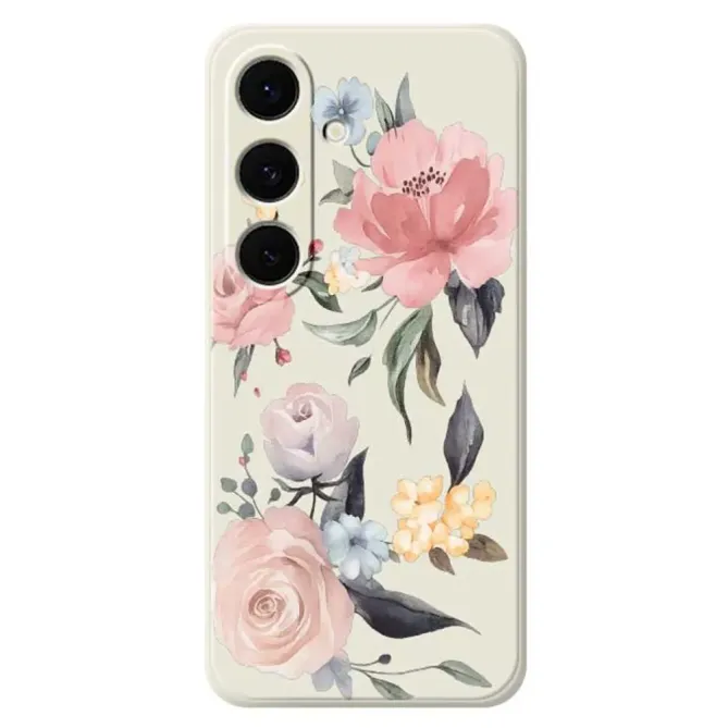 Coque Samsung Galaxy S25 FE Motif Fleurs Aquarelle Vintage