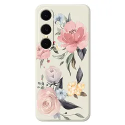 Coque Samsung Galaxy S25 FE Motif Fleurs Aquarelle Vintage