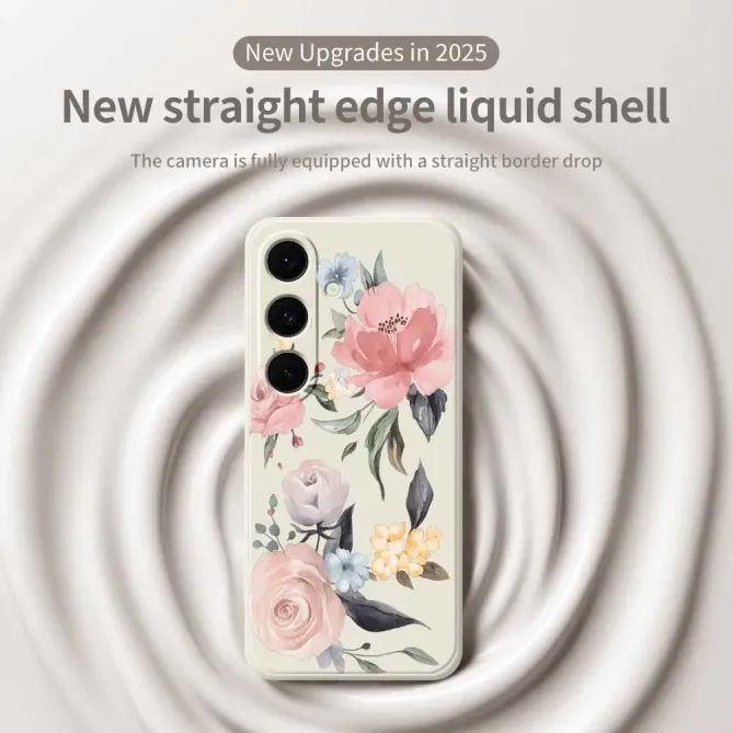 Coque Samsung Galaxy S25 FE Motif Fleurs Aquarelle Vintage