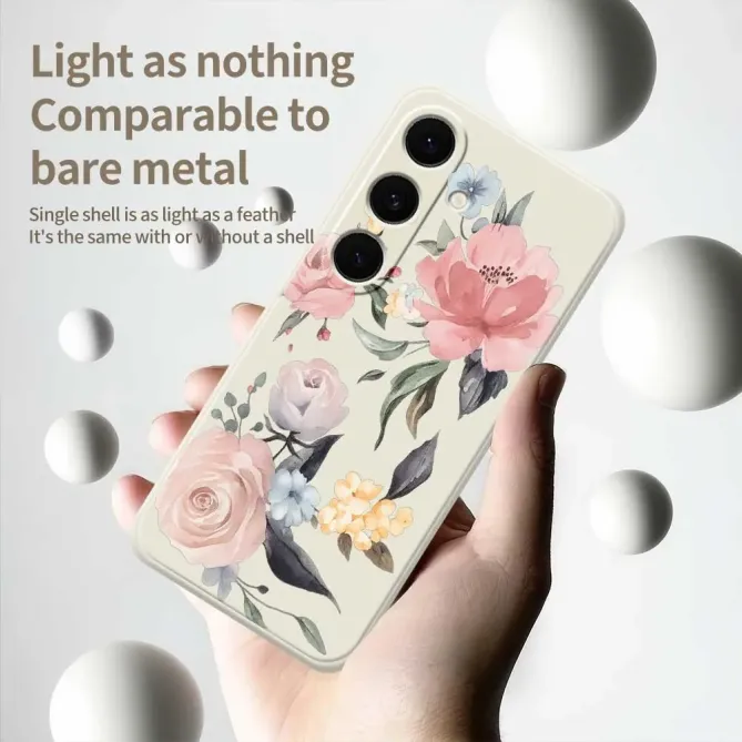 Coque Samsung Galaxy S25 FE Motif Fleurs Aquarelle Vintage