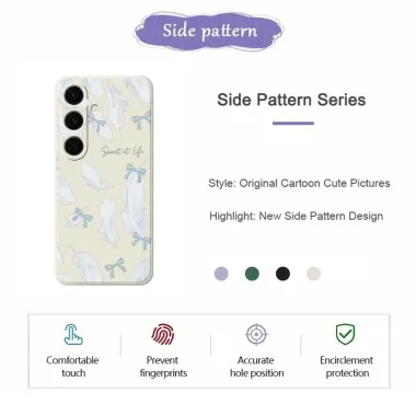 Coque Samsung Galaxy S25 FE Motif Plumes et Nœuds