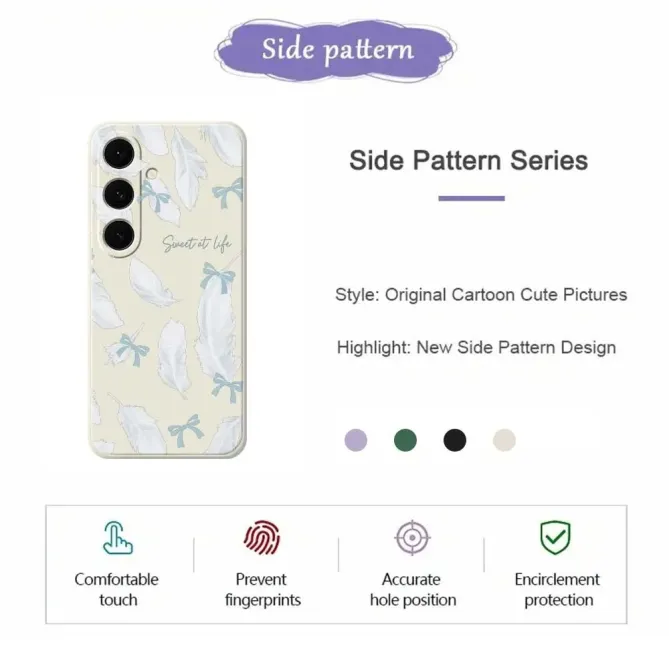 Coque Samsung Galaxy S25 FE Motif Plumes et Nœuds