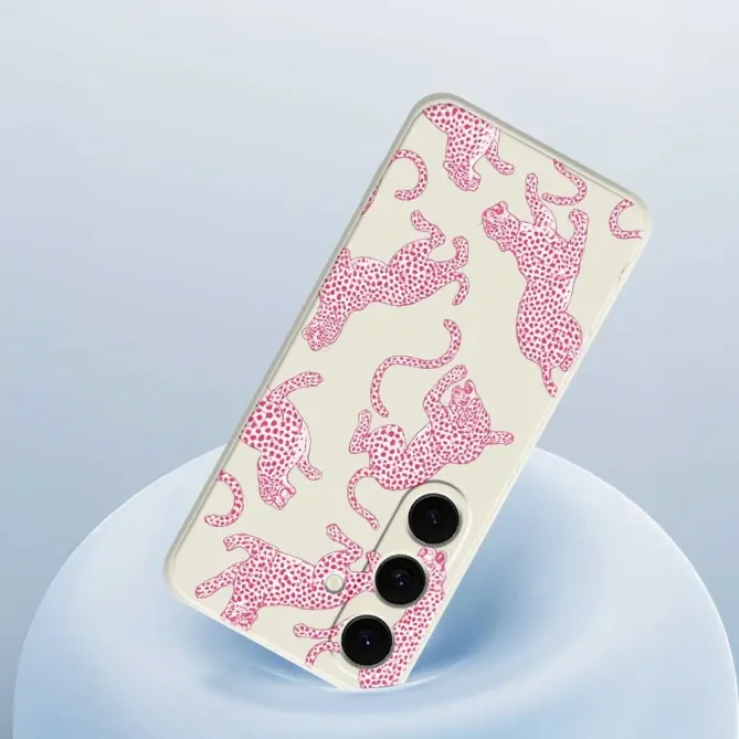 Coque Samsung Galaxy S25 FE Motif Léopard Rose Antichoc