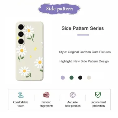 Coque Samsung Galaxy S25 FE Motif Marguerites Blanches