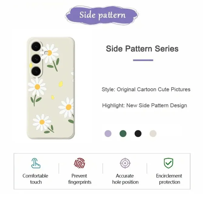 Coque Samsung Galaxy S25 FE Motif Marguerites Blanches