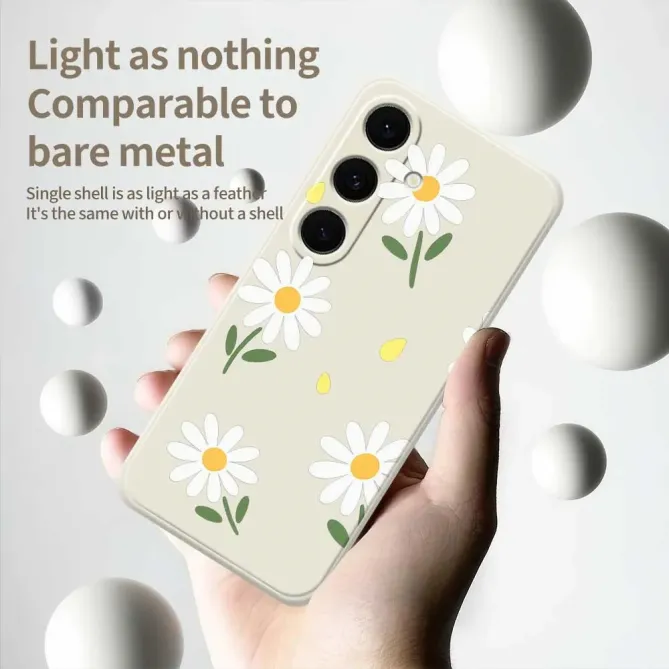 Coque Samsung Galaxy S25 FE Motif Marguerites Blanches