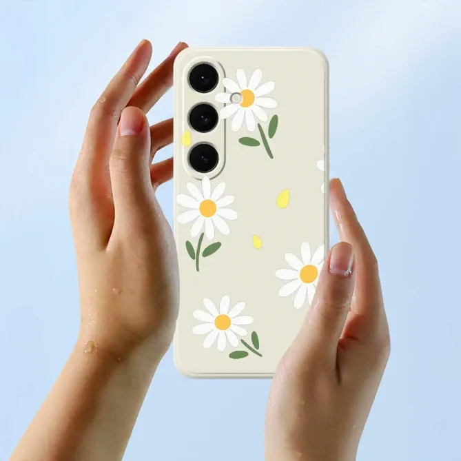 Coque Samsung Galaxy S25 FE Motif Marguerites Blanches