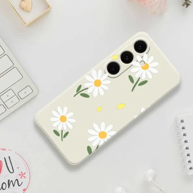 Coque Samsung Galaxy S25 FE Motif Marguerites Blanches