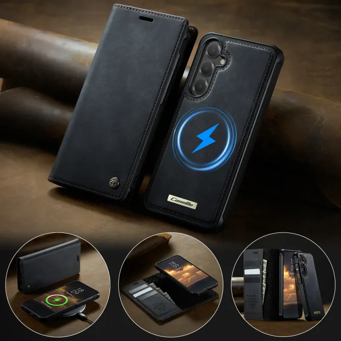 Housse Samsung Galaxy S25 FE Portefeuille Détachable MagSafe RFID