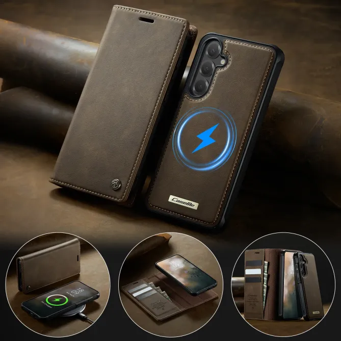 Housse Samsung Galaxy S25 FE Portefeuille Détachable MagSafe RFID