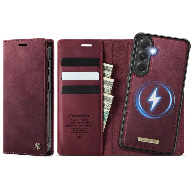 Housse Samsung Galaxy S25 FE Portefeuille Détachable MagSafe RFID