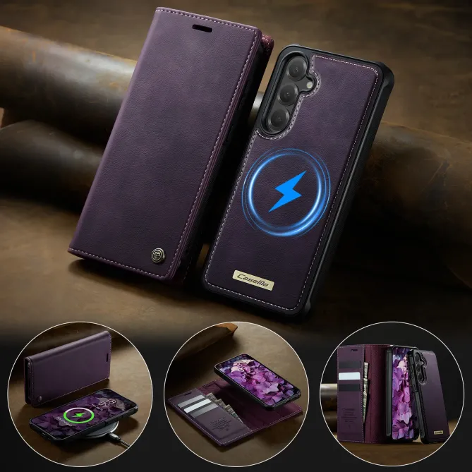 Housse Samsung Galaxy S25 FE Portefeuille Détachable MagSafe RFID