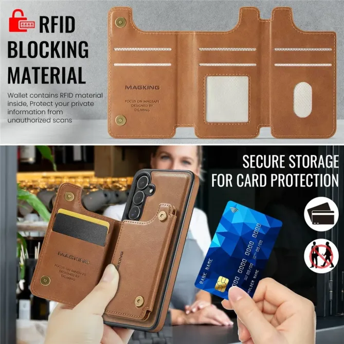 Coque Samsung Galaxy S25 FE Portefeuille Détachable MagSafe