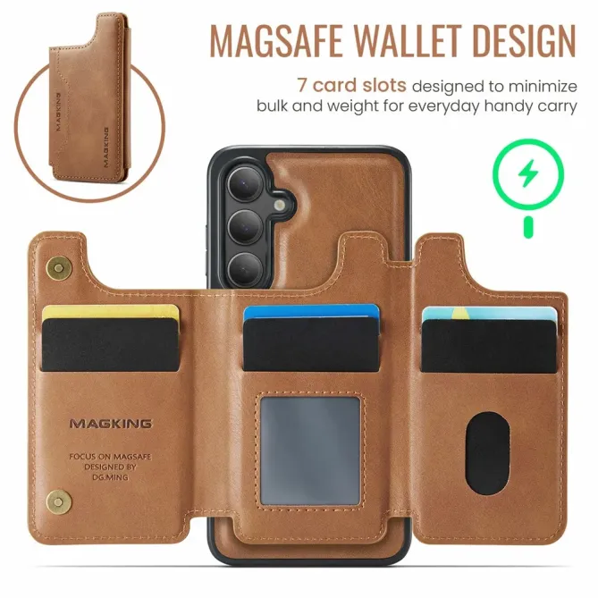 Coque Samsung Galaxy S25 FE Portefeuille Détachable MagSafe