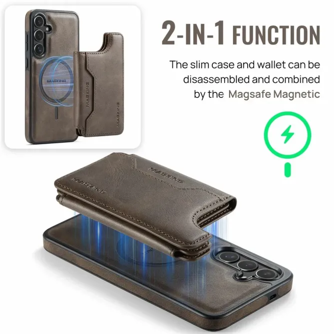 Coque Samsung Galaxy S25 FE Portefeuille Détachable MagSafe