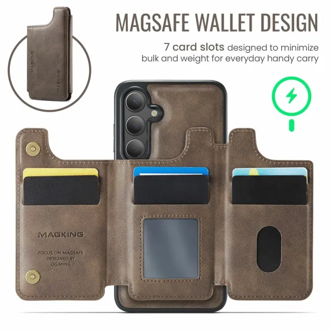 Coque Samsung Galaxy S25 FE Portefeuille Détachable MagSafe